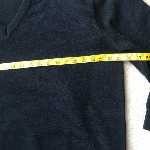 Vintage - SKY KNITTING - mens Vneck sweater 100% acrylic, navy blue - Picture 2 of 7